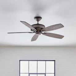 Terra 52 in. Indoor Antique Pewter Downrod Mount Ceiling Fan with Pull Chain by KICHLER 13 Terra 52 in. Indoor Antique Pewter Downrod Mount Ceiling Fan with Pull Chain by KICHLER -Kichler Sales antique pewter kichler ceiling fans without lights 330247bap 44 1000