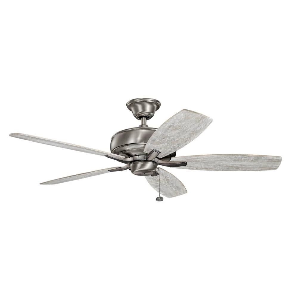Terra 52 in. Indoor Antique Pewter Downrod Mount Ceiling Fan with Pull Chain by KICHLER 5 Terra 52 in. Indoor Antique Pewter Downrod Mount Ceiling Fan with Pull Chain by KICHLER - Image 3