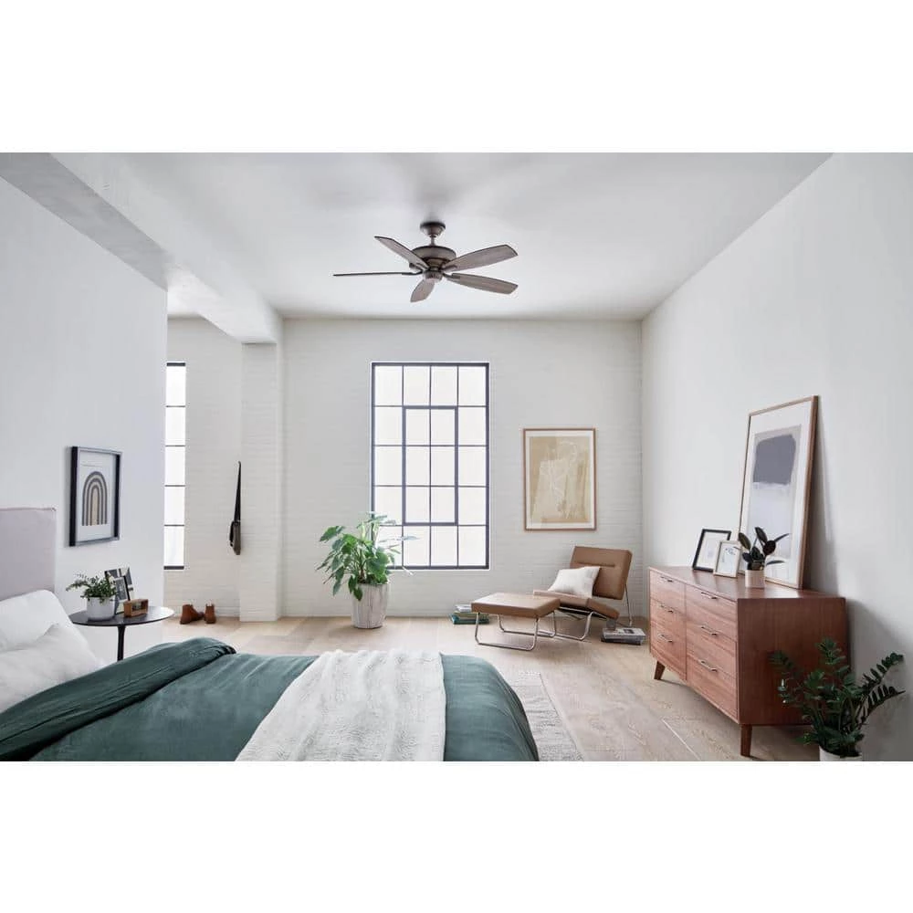 Terra 52 in. Indoor Antique Pewter Downrod Mount Ceiling Fan with Pull Chain by KICHLER 4 Terra 52 in. Indoor Antique Pewter Downrod Mount Ceiling Fan with Pull Chain by KICHLER - Image 2