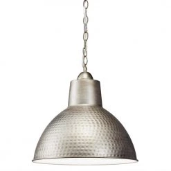 Missoula 1-Light Antique Pewter Vintage Industrial Kitchen Pendant Hanging Light by KICHLER