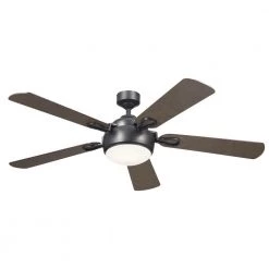 Humble 60 in. Integrated LED Indoor Anvil Iron Downrod Mount Ceiling Fan with Wall Control by KICHLER