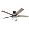 Ahrendal 60 in. Integrated LED Outdoor Anvil Iron Downrod Mount Ceiling Fan with Light with Switch by KICHLER -Kichler Sales anvil iron kichler ceiling fans with lights 310170avi 64 1000
