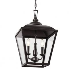 Dame 2-Light Anvil Iron Vintage Lantern Foyer Pendant Hanging Light with Clear Glass by KICHLER -Kichler Sales anvil iron kichler chandeliers 52474avi c3 1000