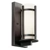 Camden 11 in. 1-Light Anvil Iron Outdoor Light Wall Cylinder with Opal Etched Glass Shade (1-Pack) by KICHLER -Kichler Sales anvil iron kichler outdoor sconces 49119avi 64 1000