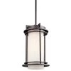 Pacific Edge Outdoor Light Architectural Bronze Outdoor Hanging Pendant Light w/ Satin Etched Cased Opal Glass (1-Pack) by KICHLER -Kichler Sales architectural bronze kichler outdoor pendant lights 49348az 64 1000