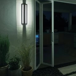 Sedo 24.25 in. 1-Light Architectural Bronze Outdoor Light Integrated LED Wall Sconce w/ Polycarbonate Diffuser (1-Pack) by KICHLER -Kichler Sales architectural bronze kichler outdoor sconces 49435az 44 1000