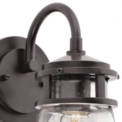 Lyndon 1-Light Architectural Bronze Wall Sconce Outdoor Light with Clear Seeded Glass (1-Pack) by KICHLER -Kichler Sales architectural bronze kichler outdoor sconces 49444az 4f 1000