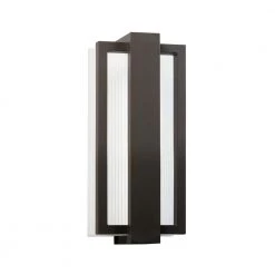 Sedo 12.25 in. 1-Light Architectural Bronze Outdoor Light Integrated LED Wall Sconce w/ Polycarbonate Diffuser (1-Pack) by KICHLER