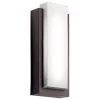 Dahlia 19 in. Single 2-Light Architectural Bronze Outdoor Light Integrated LED Wall Sconce with White Glass (1-Pack) by KICHLER -Kichler Sales architectural bronze kichler outdoor sconces 49557azled 64 1000