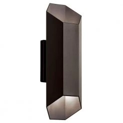 Estella 2-Light Textured Architectural Bronze Integrated LED Outdoor Light Wall Sconce (1-Pack) by KICHLER