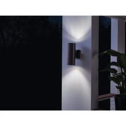 Independence 12 in. 2-Light Architectural Bronze Outdoor Light Wall Cylinder (1-Pack) by KICHLER -Kichler Sales architectural bronze kichler outdoor sconces 9244az 44 1000