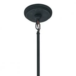 Grand Bank 6-Light Auburn Stained Wood and Distressed Black Metal Farmhouse Dining Room Chandelier by KICHLER -Kichler Sales auburn stain black kichler chandeliers 43193aub 44 1000