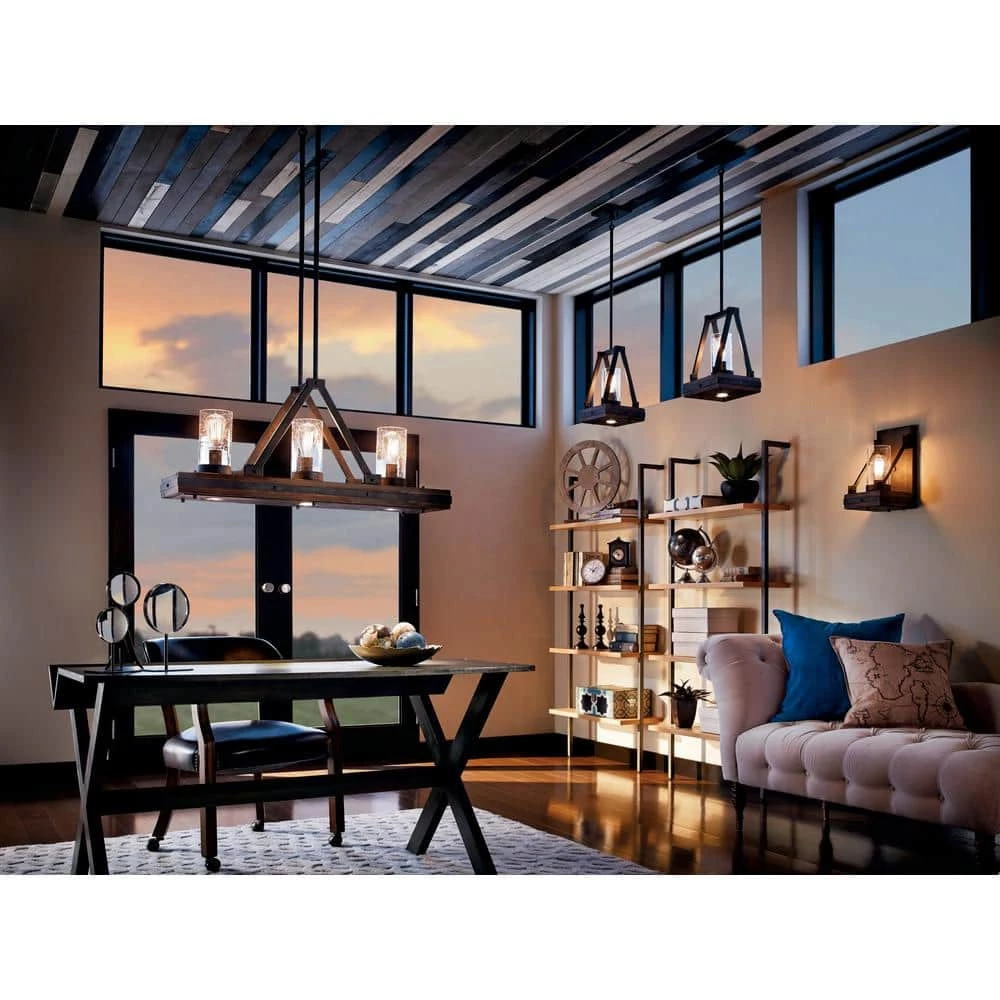 Colerne 1-Light Auburn Stained Bathroom Indoor Wall Sconce with Clear Seeded Glass Shade by KICHLER 5 Colerne 1-Light Auburn Stained Bathroom Indoor Wall Sconce with Clear Seeded Glass Shade by KICHLER - Image 3