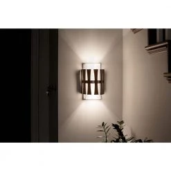 Cirus 2-Light Auburn Stained Hallway Indoor Wall Sconce by KICHLER -Kichler Sales auburn stained kichler wall sconces 43756aub 1f 1000