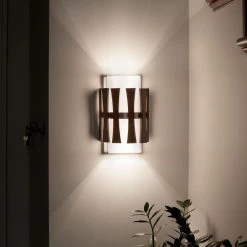 Cirus 2-Light Auburn Stained Hallway Indoor Wall Sconce by KICHLER -Kichler Sales auburn stained kichler wall sconces 43756aub fa 1000