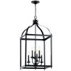 Larkin 6-Light Black Traditional Foyer Square Hanging Light Pendant by KICHLER -Kichler Sales black kichler chandeliers 42568bk 64 1000