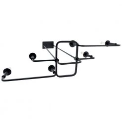 Alden 6-Light Black Mid-Century Modern Dining Room Candlestick Linear Chandelier by KICHLER -Kichler Sales black kichler chandeliers 43362bk 44 1000