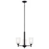 Shailene 3-Light Black Transitional Dining Room Mini Chandelier with Satin Etched Glass Shade by KICHLER 1 Shailene 3-Light Black Transitional Dining Room Mini Chandelier with Satin Etched Glass Shade by KICHLER -Kichler Sales black kichler chandeliers 43670bk 64 1000