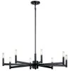 Erzo 8-Light Black Contemporary Candlestick Dining Room Chandelier by KICHLER -Kichler Sales black kichler chandeliers 43857bk 64 1000