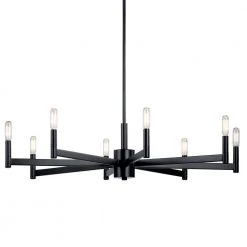 Erzo 8-Light Black Contemporary Candlestick Dining Room Chandelier by KICHLER 11 Erzo 8-Light Black Contemporary Candlestick Dining Room Chandelier by KICHLER -Kichler Sales black kichler chandeliers 43857bk c3 1000