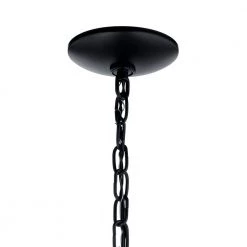 Tuscany 5-Light Black Farmhouse Dining Room Cage Chandelier with Clear Seeded Glass Shade by KICHLER -Kichler Sales black kichler chandeliers 44060bk 1f 1000