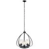 Tuscany 5-Light Black Farmhouse Dining Room Cage Chandelier with Clear Seeded Glass Shade by KICHLER -Kichler Sales black kichler chandeliers 44060bk 64 1000