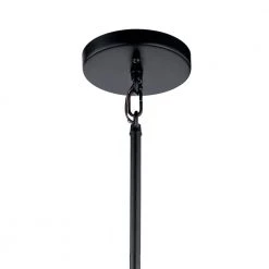 Birkleigh 4-Light Black Transitional Kitchen Pendant Hanging Light with Satin Etched Glass by KICHLER -Kichler Sales black kichler chandeliers 52072bk fa 1000