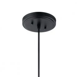 Zailey 12.5 in. 1-Light Black Contemporary Kitchen Pendant Hanging Light by KICHLER -Kichler Sales black kichler chandeliers 52153bk 1f 1000