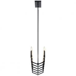 Armand 12-Light Black with Bronze Accent Contemporary Kitchen Island Candlestick Linear Chandelier by KICHLER -Kichler Sales black kichler chandeliers 52350bk c3 1000