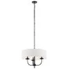 Kennewick 3-Light Black Traditional Dining Room Drum Chandelier with Fabric Shade by KICHLER -Kichler Sales black kichler chandeliers 52384bk 64 1000