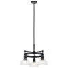 Eastmont 3-Light Black Vintage Industrial Dining Room Chandelier with Clear Glass by KICHLER -Kichler Sales black kichler chandeliers 52402bk 64 1000