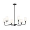Pallas 6-Light Black Traditional Dining Room Chandelier with White Fabric Shades by KICHLER -Kichler Sales black kichler chandeliers 52516bk 64 1000
