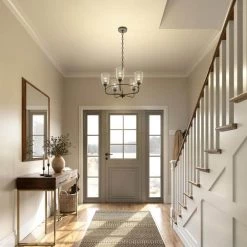 Carlo 23 in. 5-Light Black Transitional Circle Kitchen Chandelier by KICHLER -Kichler Sales black kichler chandeliers 82351 44 1000