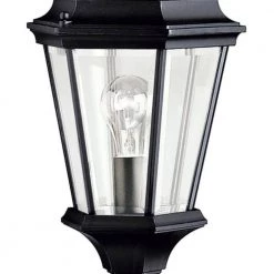 Madison Hardwired 1-Light Black 4x4 Outdoor Deck Lamp Post Light with Clear Beveled Glass (1-Pack) by KICHLER 13 Madison Hardwired 1-Light Black 4x4 Outdoor Deck Lamp Post Light with Clear Beveled Glass (1-Pack) by KICHLER -Kichler Sales black kichler deck post lights 9956bk 44 1000