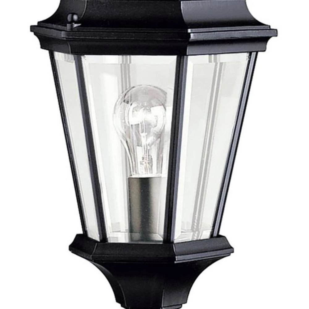 Madison Hardwired 1-Light Black 4x4 Outdoor Deck Lamp Post Light with Clear Beveled Glass (1-Pack) by KICHLER 8 Madison Hardwired 1-Light Black 4x4 Outdoor Deck Lamp Post Light with Clear Beveled Glass (1-Pack) by KICHLER - Image 6