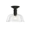 Literary 12 in. 1-Light Black Hallway Semi Flush Mount Ceiling Light by KICHLER -Kichler Sales black kichler flush mount lights 38244 64 1000