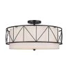 Birkleigh 24 in. 4-Light Black Drum Hallway Semi-Flush Mount Ceiling Light with Satin Etched Glass by KICHLER 2 Birkleigh 24 in. 4-Light Black Drum Hallway Semi-Flush Mount Ceiling Light with Satin Etched Glass by KICHLER -Kichler Sales black kichler flush mount lights 52076bk 64 1000