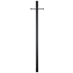 3 in. x 84 in. Black Outdoor Direct Burial Ladder Rest Photocell Post by KICHLER