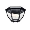 Barrie 2-Light Black Outdoor Flush Mount Outdoor Light with Clear Beveled Glass (1-Pack) by KICHLER -Kichler Sales black kichler outdoor flush mount lights 9886bk 64 1000