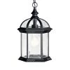 Barrie 1-Light Black Outdoor Hanging Pendant Outdoor Light with Clear Beveled Glass Panels (1-Pack) by KICHLER -Kichler Sales black kichler outdoor pendant lights 9835bk 64 1000