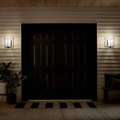 Tremillo 11.75 in. 1-Light Black Outdoor Light Wall Sconce with Satin Etched Cased Opal (1-Pack) by KICHLER -Kichler Sales black kichler outdoor sconces 49200bk 1f 1000