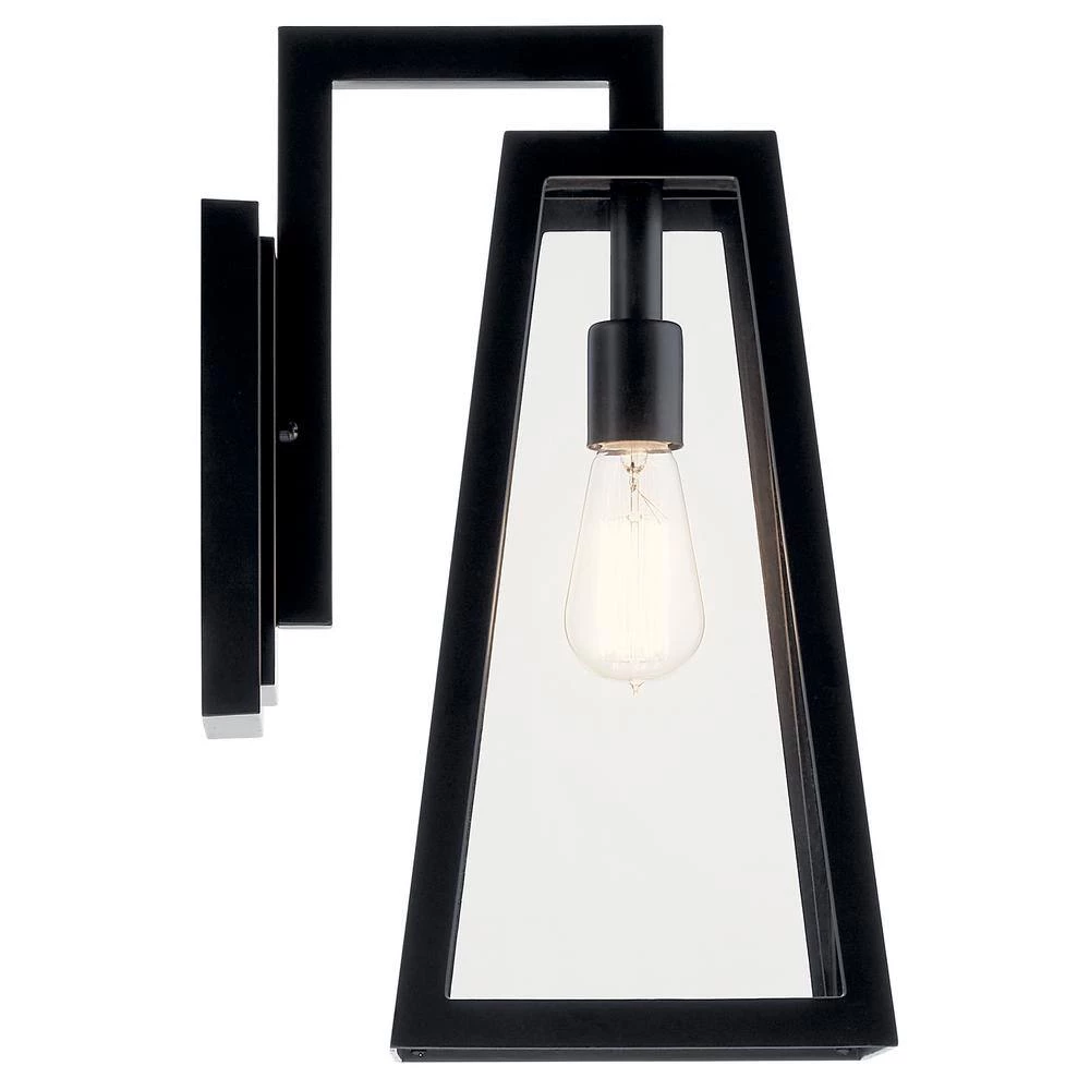 Delison 16.75 in. 1-Light Black Hardwired Outdoor Wall Lantern Sconce (1-Pack) by KICHLER 8 Delison 16.75 in. 1-Light Black Hardwired Outdoor Wall Lantern Sconce (1-Pack) by KICHLER - Image 6
