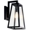 Delison 16.75 in. 1-Light Black Hardwired Outdoor Wall Lantern Sconce (1-Pack) by KICHLER 2 Delison 16.75 in. 1-Light Black Hardwired Outdoor Wall Lantern Sconce (1-Pack) by KICHLER -Kichler Sales black kichler outdoor sconces 49332bk 64 1000
