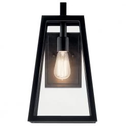 Delison 16.75 in. 1-Light Black Hardwired Outdoor Wall Lantern Sconce (1-Pack) by KICHLER 15 Delison 16.75 in. 1-Light Black Hardwired Outdoor Wall Lantern Sconce (1-Pack) by KICHLER -Kichler Sales black kichler outdoor sconces 49332bk c3 1000