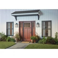 Marimount 17 in. 1-Light Black Wall Sconce Outdoor Light with Clear Glass (1-Pack) by KICHLER -Kichler Sales black kichler outdoor sconces 59018bk 40 1000