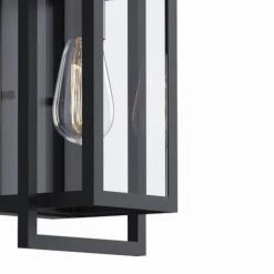 Goson 12 in. 1-Light Black Outdoor Light Wall Sconce Lantern with Clear Glass (1-Pack) by KICHLER 7 Goson 12 in. 1-Light Black Outdoor Light Wall Sconce Lantern with Clear Glass (1-Pack) by KICHLER -Kichler Sales black kichler outdoor sconces 59085bk 40 1000