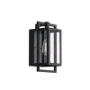 Goson 12 in. 1-Light Black Outdoor Light Wall Sconce Lantern with Clear Glass (1-Pack) by KICHLER -Kichler Sales black kichler outdoor sconces 59085bk 64 1000