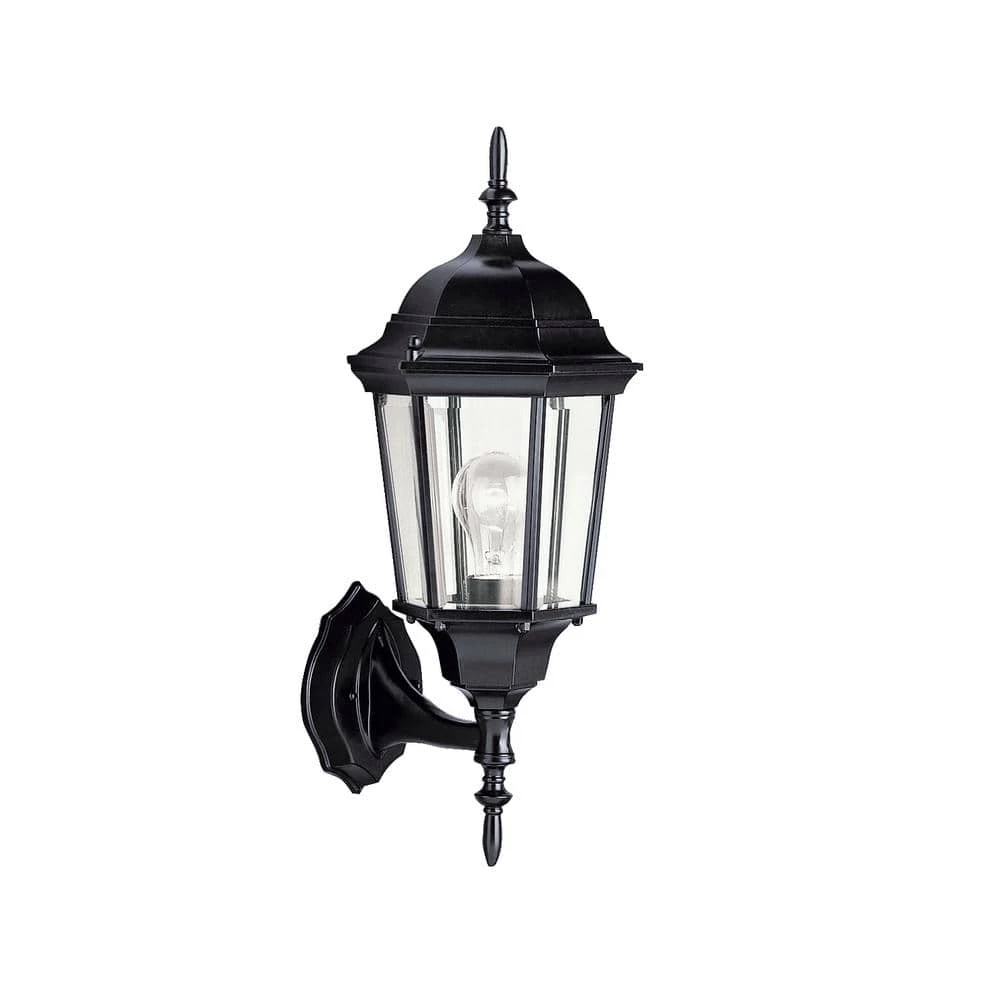 Madison 22.75 in. 1-Light Black Outdoor Light Wall Mount Lantern with Clear Beveled Glass Panels (1-Pack) by KICHLER 3 Madison 22.75 in. 1-Light Black Outdoor Light Wall Mount Lantern with Clear Beveled Glass Panels (1-Pack) by KICHLER