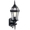 Townhouse 21.5 in. 1-Light Black Outdoor Light Wall Mount Lantern with Clear Beveled Glass Panels (1-Pack) by KICHLER -Kichler Sales black kichler outdoor sconces 9790bk 64 1000