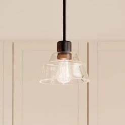 Eastmont 1-Light Black Vintage Industrial Kitchen Mini Pendant Hanging Light with Clear Glass by KICHLER -Kichler Sales black kichler pendant lights 52405bk 44 1000